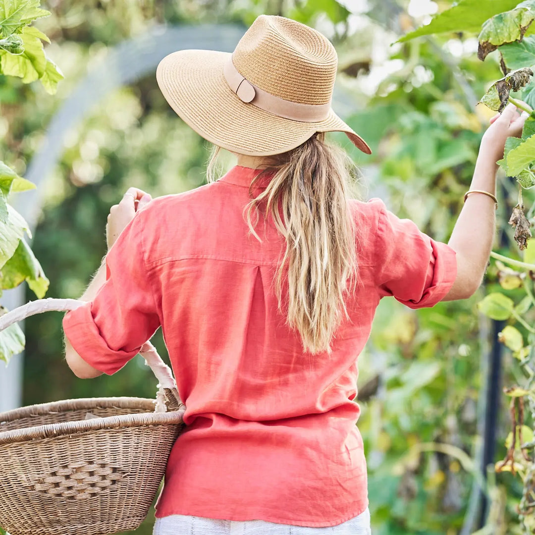 360FIVE Chapeau de tous les jours – Queue de cheval papillon Fedora Jardinage Chapeau de soleil à large bord pour femme