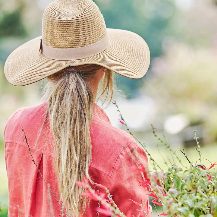 360FIVE Chapeau de tous les jours – Queue de cheval papillon Fedora Jardinage Chapeau de soleil à large bord pour femme