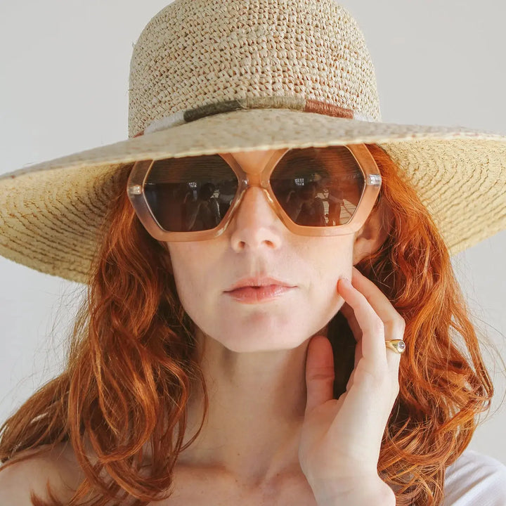 Chapeau de soleil Capeline en raphia Mia