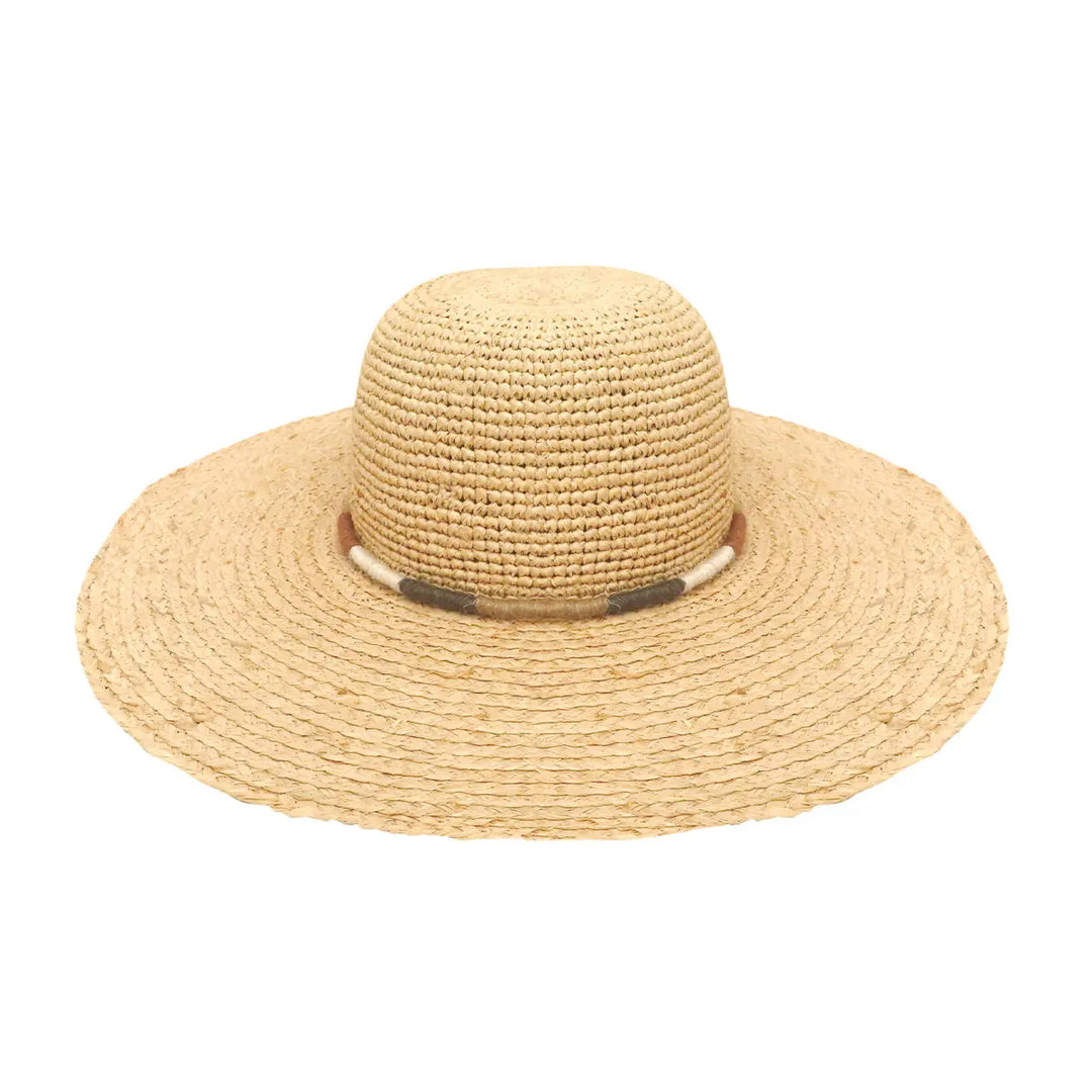 Chapeau de soleil Capeline en raphia Mia Naturel