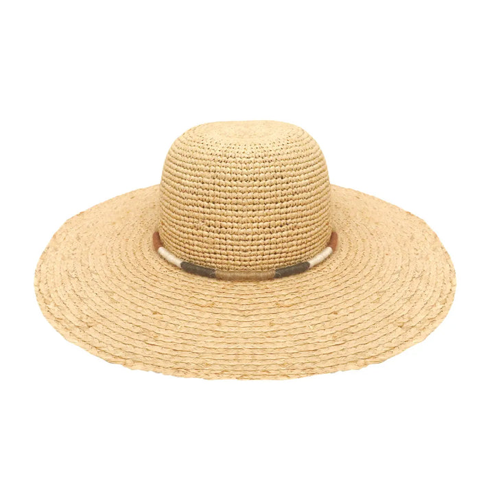 Chapeau de soleil Capeline en raphia Mia Naturel