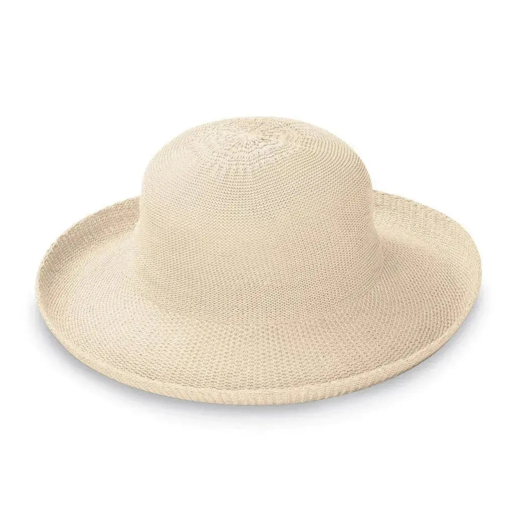 Breton M-L: 58 cm / Elfenbeinfarbener Sonnenhut